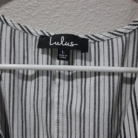 Lulu's Black and White Striped Dress - Picture 5 of 7